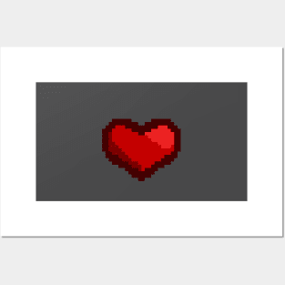 Pixel heart Posters and Art